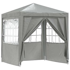 vidaXL Partyt&auml;lt 200 x 200 x 240 cm Ljusgr&aring; PE och st&aring;l