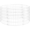 vidaXL Planteringsgabion upph&ouml;jd rund galvaniserat st&aring;l &Oslash;100x50 cm