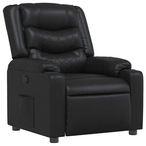 vidaXL Reclinerf&aring;t&ouml;lj svart konstl&auml;der
