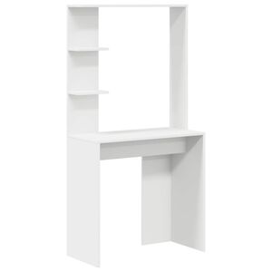vidaXL Skrivbord Vit Konstruerat tr&auml; 78,5 x 37 x 154,5 cm