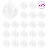 vidaXL Julprydnad Set 25 st LED-lampor Transparent &Oslash; 8 cm Plast