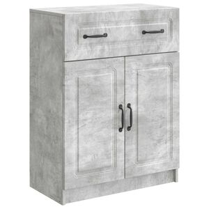 vidaXL Sideboard med l&aring;da Betonggr&aring; 66 x 34,5 x 87 cm Konstruerat tr&auml;