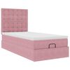 vidaXL Ottoman s&auml;ngram med madrasser rosa 90x190 cm sammet