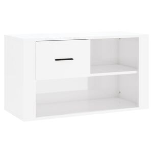 vidaXL Skosk&aring;p vit h&ouml;gglans 80x35x45 cm konstruerat tr&auml;