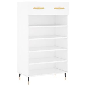 vidaXL Skohylla vit 60x35x105 cm konstruerat tr&auml;