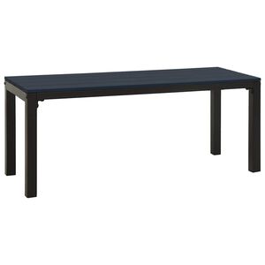vidaXL Tr&auml;dg&aring;rdsb&auml;nk 110 cm st&aring;l och WPC svart