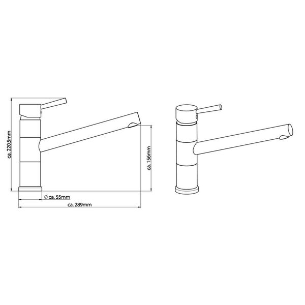 SCH&Uuml;TTE K&ouml;ksblandare ATLANTA krom