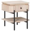 vidaXL Handgjord S&auml;ngbord Vit 40 x 35 x 45 cm Massivt mangotr&auml;