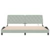vidaXL Bed Frame with LED without Mattress Light Grey 200x200 cm Velvet