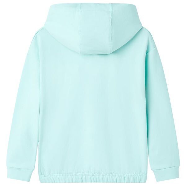 Barnhoodie ljus aqua 104