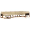 vidaXL Utomhussoffset med kudde 7 pcs Naturlig och Beige