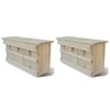vidaXL F&aring;gelholkar 2 st tr&auml; 44x15,5x21,5 cm