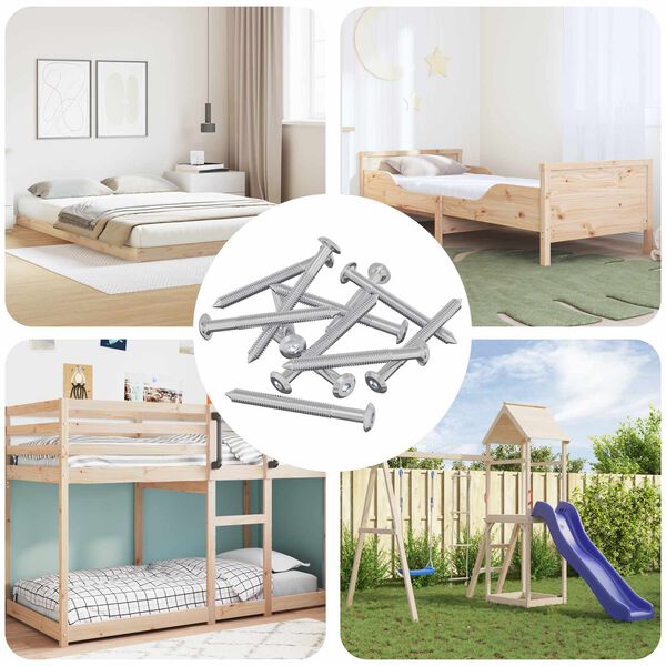 vidaXL M&ouml;belskruvar 1600 pcs Silver St&aring;l