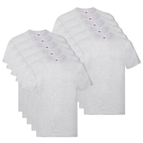 Fruit of the Loom Original t-shirt 10-pack grå stl. 3XL bomull