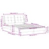 vidaXL Bed Frame with LED without Mattress "Zadar" Cappuccino 140x200 cm