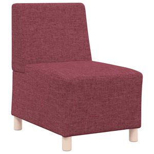 vidaXL Soffstol utan armst&ouml;d vinr&ouml;d 55 cm tyg