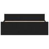 vidaXL Sängram utan madrass svart ek 120x190 cm konstruerad trä