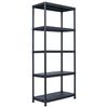 vidaXL F&ouml;rvaringshylla svart 500 kg 90x60x180 cm plast