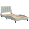 vidaXL Bed Frame without Mattress "Hanko" Light Grey 80x200 cm Velvet