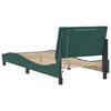 vidaXL Bed Frame with LED without Mattress "Hanko" Dark Green 90x190 cm Velvet