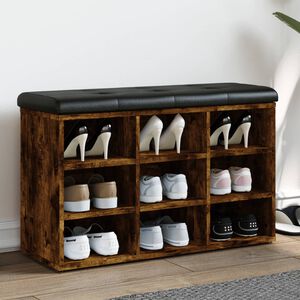 vidaXL Skob&auml;nk r&ouml;kf&auml;rgad ek 82x32x50 cm konstruerat tr&auml;