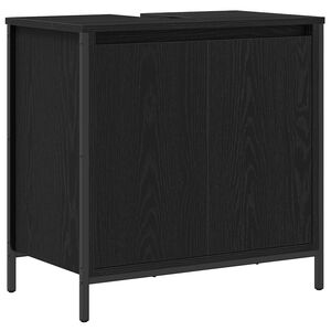 vidaXL Tv&auml;ttst&auml;llssk&aring;p f&ouml;r badrum svart 60x34,5x60 cm