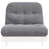 vidaXL Futonb&auml;ddsoffa med madrass vit 80x206x11 cm massiv furu