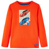 vidaXL T-shirt med l&aring;nga &auml;rmar f&ouml;r barn stark orange 104