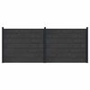 vidaXL St&auml;ngselpanel 2 pcs WPC och aluminium Svart