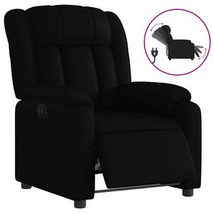 vidaXL Elektrisk reclinerf&aring;t&ouml;lj svart konstl&auml;der