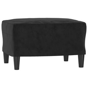 vidaXL Fotpall svart 60x50x41 cm sammet