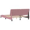 vidaXL Bed Frame without Mattress Pink 160x200 cm Velvet