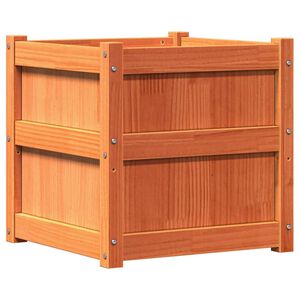 vidaXL Odlingsl&aring;da vaxbrun 50x50x50 cm massiv furu