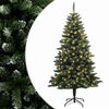 vidaXL Plast Hingad Julgran 150 cm 150 LED-lampor Varmvit