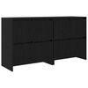 vidaXL Sk&aring;p 2 pcs Svart ek 70 x 41 x 75 cm Konstruerat tr&auml;