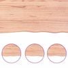 vidaXL Bordsskiva ljusbrun 180x50x(2-6) cm behandlad massiv ek