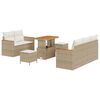 vidaXL Tr&auml;dg&aring;rdsoffset 8 st Beige konstrotting