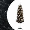 vidaXL Smal konstgjord julgran med julkulor 120 cm 150 LED-lampor