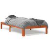 vidaXL S&auml;ngram utan madrass vaxbrun 75x190 cm massiv furu