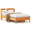 vidaXL S&auml;ngram utan madrass vaxbrun 120x200 cm massiv furu