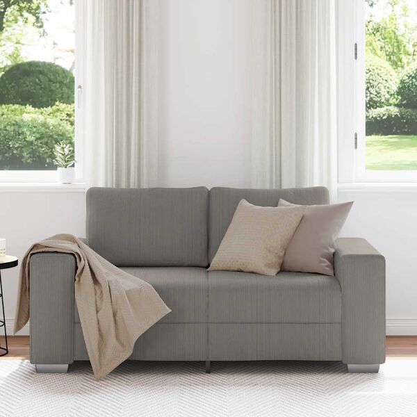 vidaXL Loveseat soffa ljusgr&aring; 120 cm manchestertyg