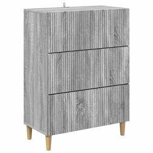 vidaXL L&aring;dans sk&aring;p Gr&aring; sonoma-ek 66 x 34,5 x 90 cm Konstruerat tr&auml;