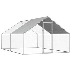 vidaXL H&ouml;nsbur f&ouml;r utomhusbruk 2,75x4x1,92 m galvaniserat st&aring;l