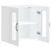 vidaXL Väggskåp för kök med glasdörr Kalmar vit konstruerat trä