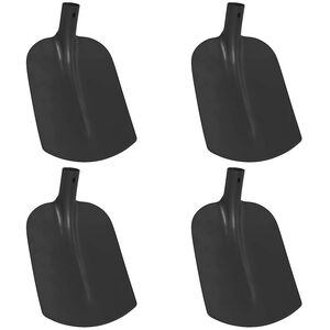 vidaXL Skyffelhuvud 4 pcs Svart 34,5 x 24 cm Pulverlackerat st&aring;l