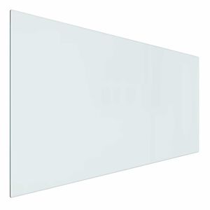 vidaXL Glas eldstad platta Transparent 100 x 50 cm Glas