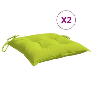 vidaXL Stolsdynor 2 st ljusgr&ouml;n 40x40x7 cm oxfordtyg