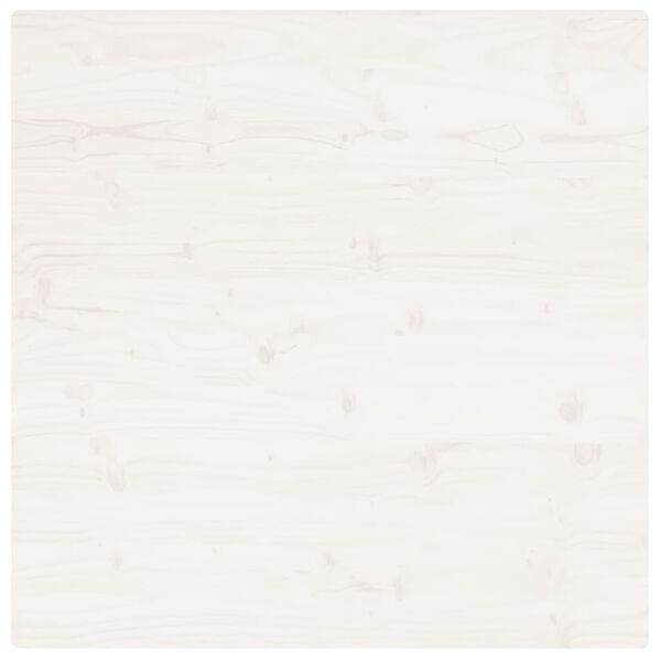 vidaXL Bordsskiva vit 80x80x2,5 cm massiv furu fyrkantig