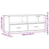 vidaXL Tv-bänk sonoma-ek 100x31x39,5 cm konstruerat trä och metall