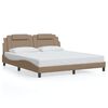 vidaXL Bed Frame "Viana" with LED without Mattress Cappuccino 180x200 cm